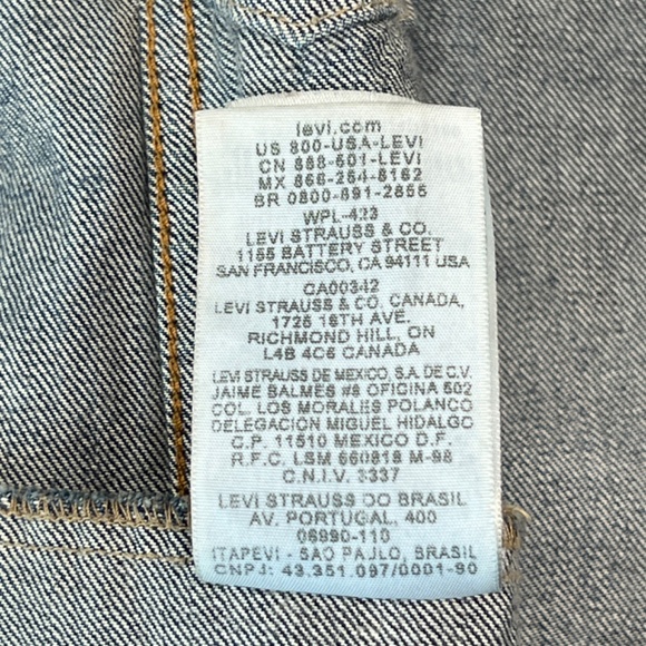 Excellent Condition LEVI'S Button Up denim Trucker Jacket Size: XL - Picture 14 of 16